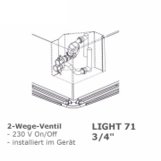 2 Wege Ventilbaugruppe 3/4", LIGHT 71, intern, installiert